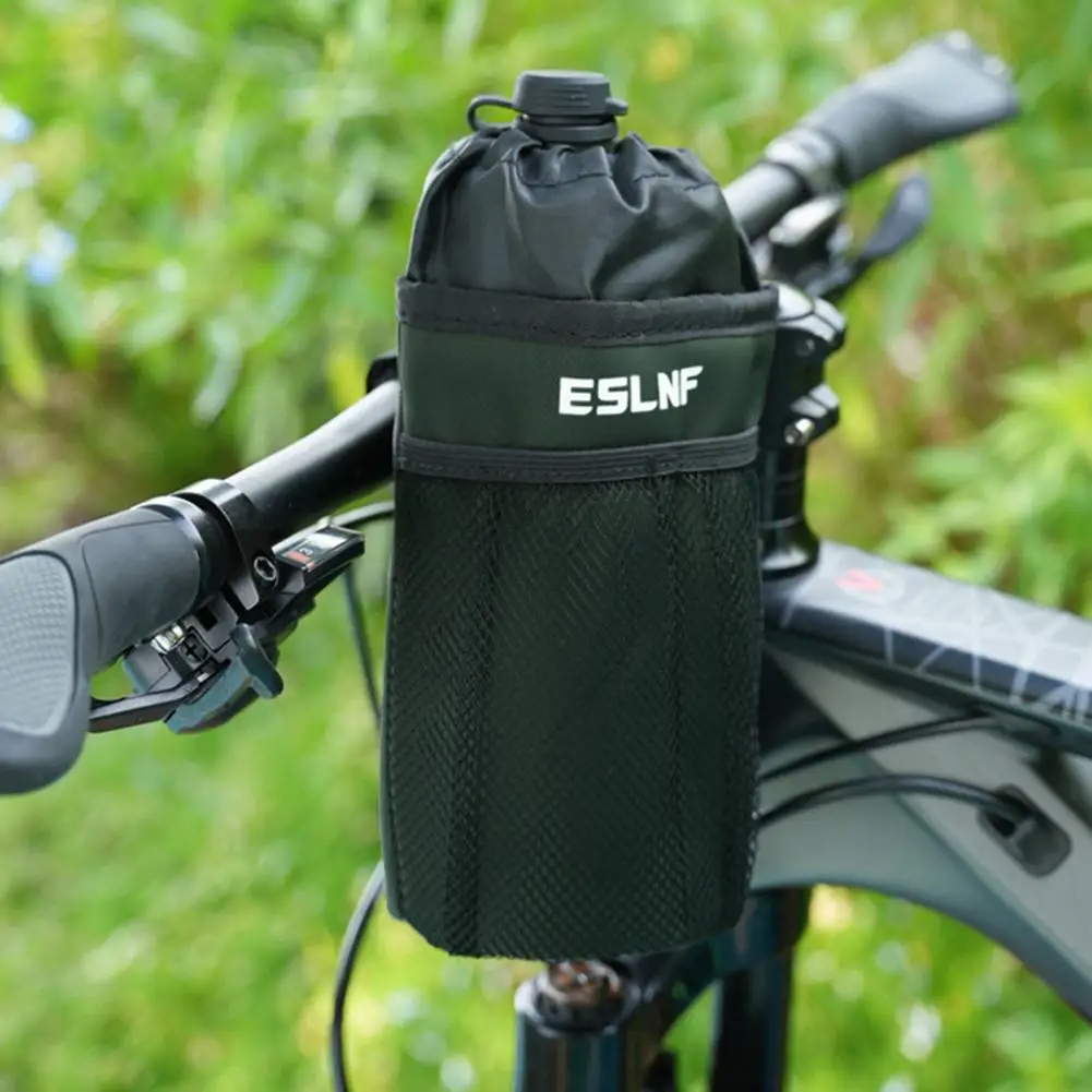 Túi Đựng Bình Nước Xe Đạp ESL-0073 Giữ Nhiệt Treo Tay Lái Địa Hình Đường Trường Đa Năng (Màu xanh quân đội) kích thước 24x9cm - Mai Lee