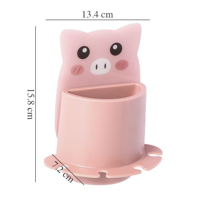 Cốc , ly dán tường đựng bàn chải kem đánh răng hình thú dễ thương