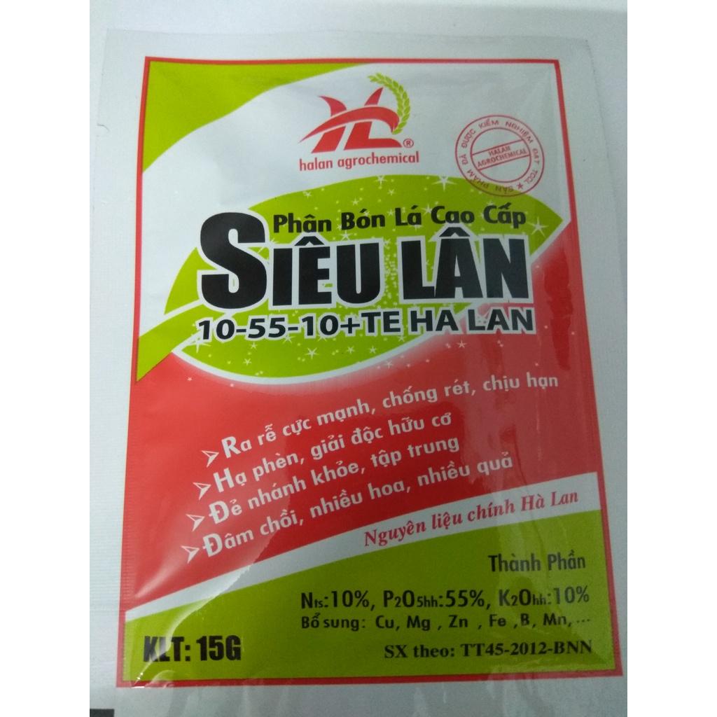 Phân bón lá cao cấp Siêu lân 10-55-10 +TE Hà lan - gói 15 gram