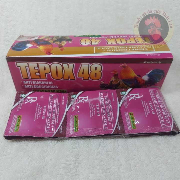 Combo 2 gói - thuốc gà đá - TEPOX 48 - cầu trùng , tiêu chảy