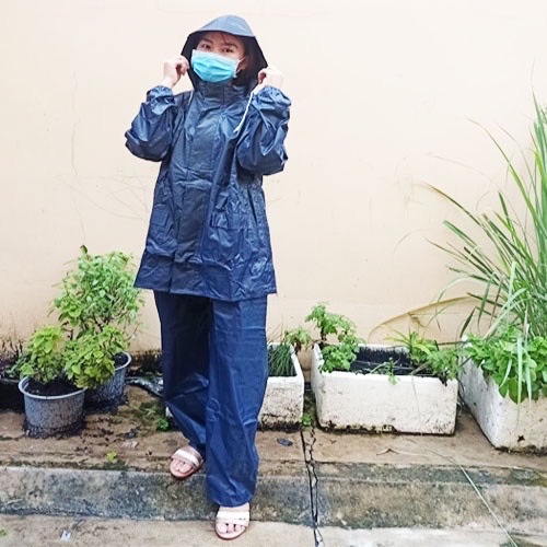 Áo mưa bộ , vải dù chống thấm nước - Bộ áo mưa cho người lớn phù hợp cho nam và nữ 