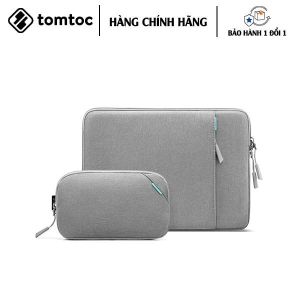 TÚI CHỐNG SỐC TOMTOC 360* PROTECTIVE KÈM TÚI PHỤ KIỆN CHO MACBOOK AIR/PRO 13” khả năng bảo vệ va đập - HÀNG CHÍNH HÃNG