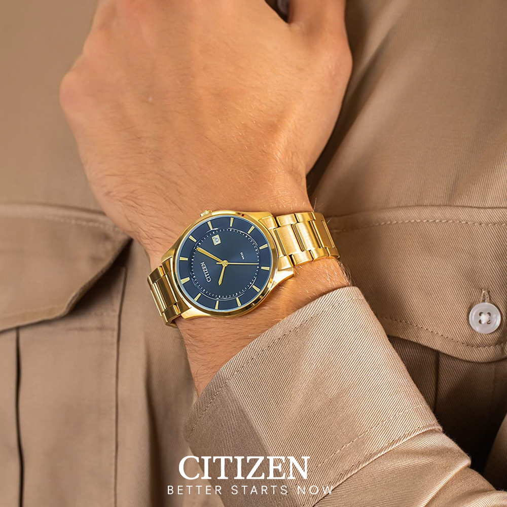 Đồng Hồ Nam Citizen Pin-Quartz Dây Thép Không Gỉ BD0043-59E - Mặt Đen (39mm)