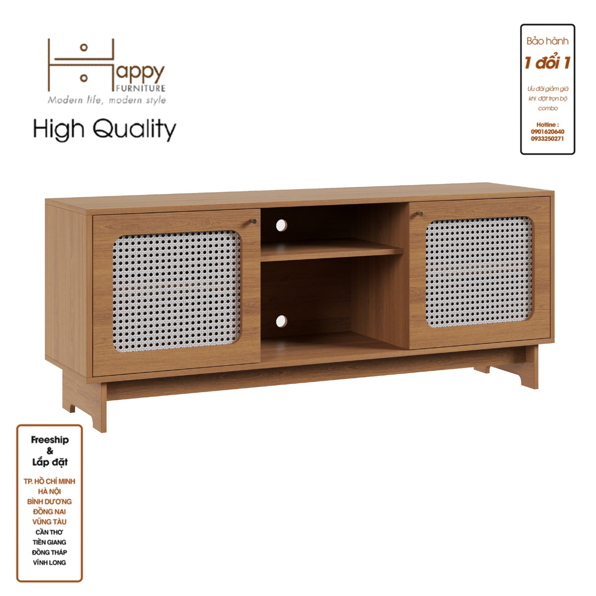 MEYDAN , Kệ TV 2 cửa mở , 160cm x 42cm x 65cm , KTV_014