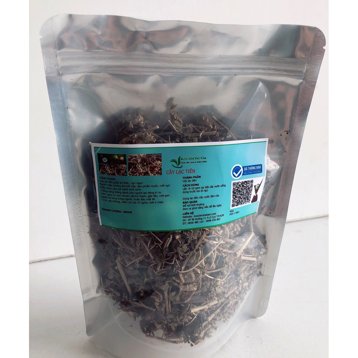 Cây lạc tiên sấy khô (200gr) - Giúp an thần ngủ ngon, bảo vệ tim mạch, tăng cường miễn dịch