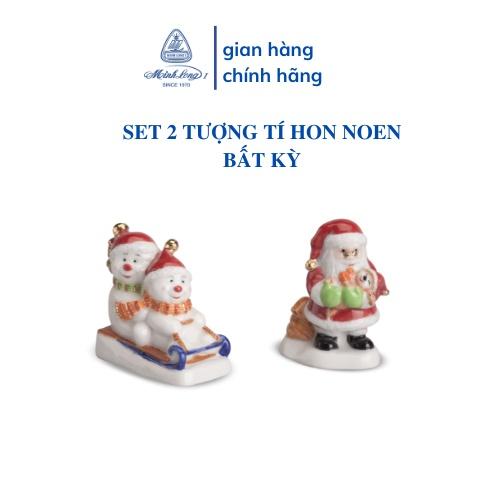 [HÀNG TẶNG KHÔNG BÁN] Set 2 Tượng Noen Tí Hon Sứ Minh Long