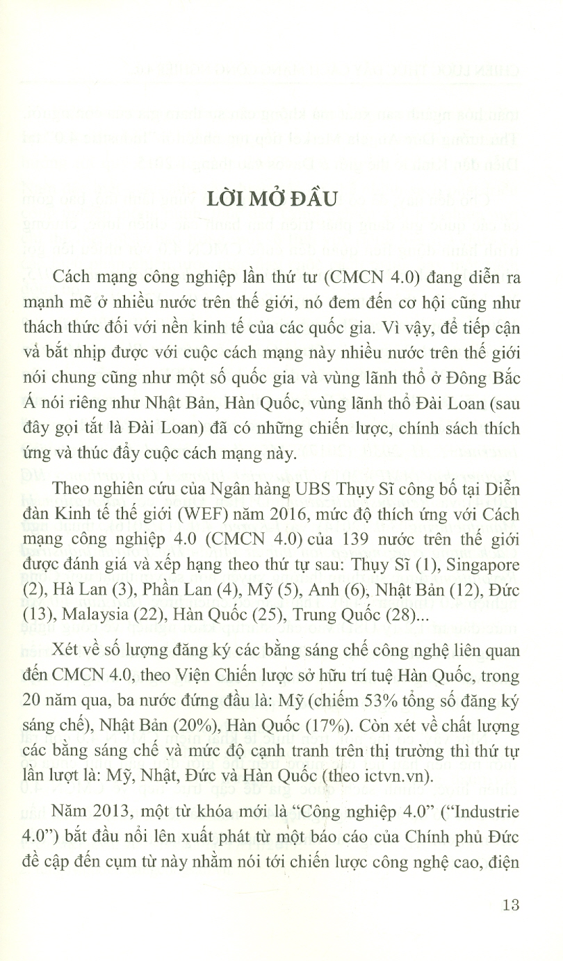Chiến Lược Thúc Đẩy Cách Mạng Công Nghiệp 4.0 Ở Nhật Bản, Hàn Quốc, Đài Loan - Hàm Ý Chính Sách Cho Việt Nam