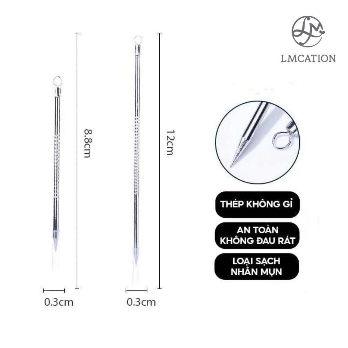 Bộ 2 Kim Nặn Mụn – Lấy Mụn Chuẩn Spa Tại Nhà