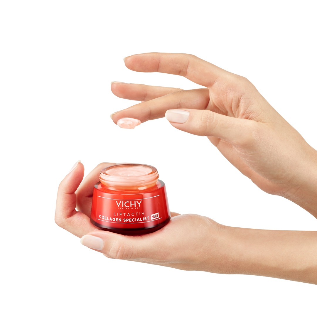 Kem dưỡng giúp sáng da, mờ thâm nám ban đêm Vichy LIFTACTIV COLLAGEN SPECIALIST NIGHT + Tặng Móc Khóa