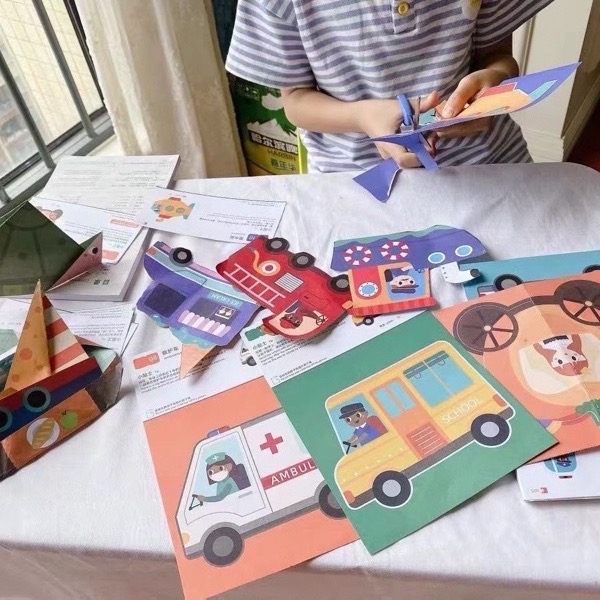 Đồ Chơi Cắt Giấy Thủ Công Tạo Hình Sáng Tạo 03 Cấp Độ - Mideer Lets Cut Paper cho Bé 3 4 5 Tuổi