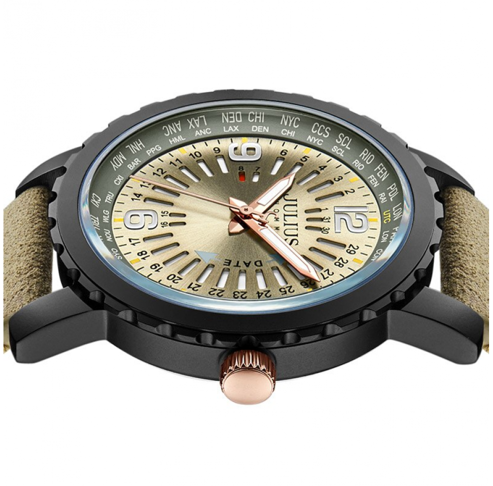 Đồng Hồ Nam JAH-111C Julius Homme Dây Da