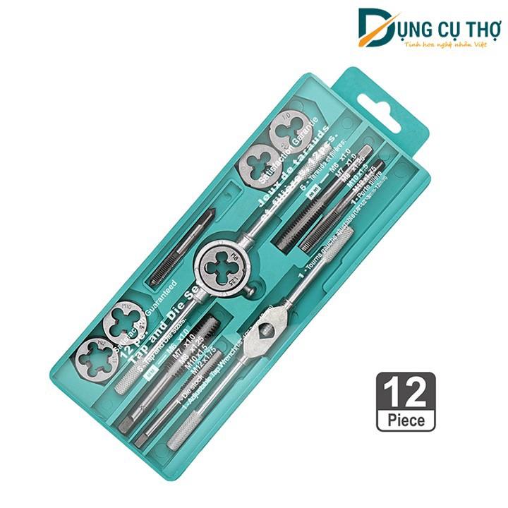 Bộ tạo ren 12 20 chi tiết bộ taro hợp kim siêu cứng phủ titan ( LOẠI CAO CẤP