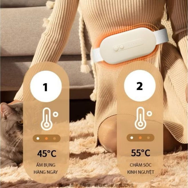 Máy Chườm Ấm Bụng, Đai Chườm Nóng, Massage Giảm Đau Bụng, Đau Lưng Khi Đến Kỳ Kinh Nguyệt Cho Bạn Gái