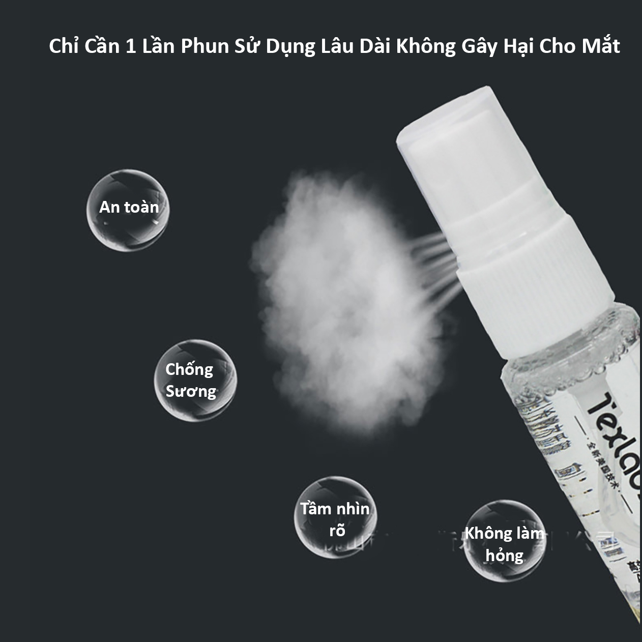 Xịt Nano Chống Mờ Mắt Kính Chai 20ml Anti Fog Spray ( Xịt Chống Sương Mù Hơi Nước Đi Mưa , Sịt Chống Mờ Kính Cận )