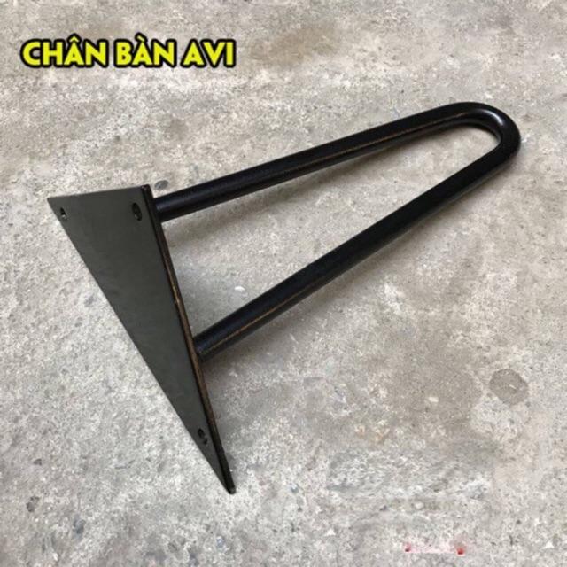 Chân sắt hairpin cao 40cm (loại 2 thanh sắt), tặng kèm ốc vít