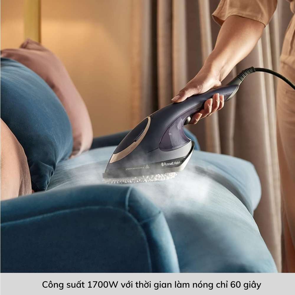 Bàn Là Cầm Tay Russell Hobbs 28370-56 Steam Genie 2 in 1 Hàng chính hãng