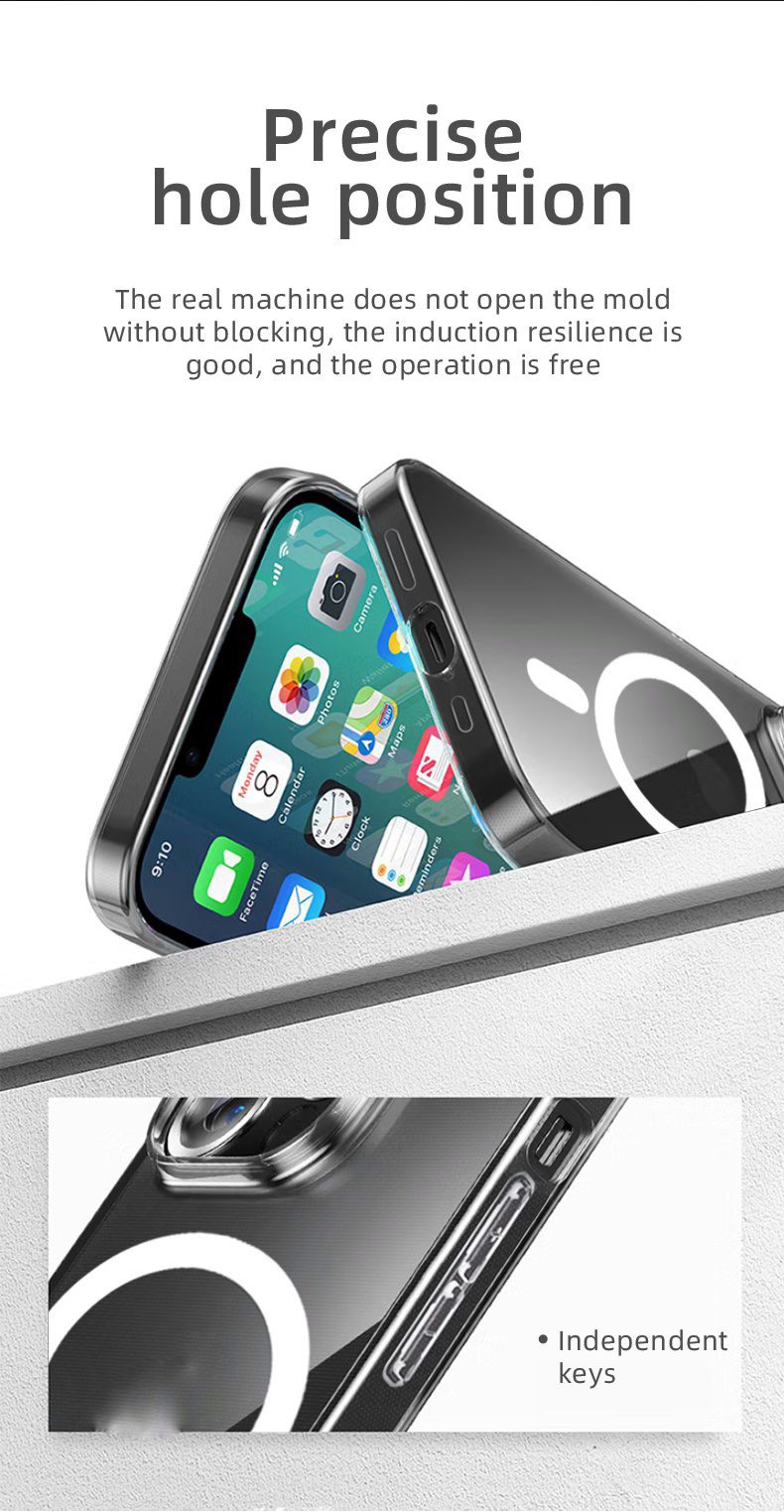 Ốp Lưng Sạc Từ Tính MIPOW TEMPERED GLASS TRANSPARENT Nguyên Liệu Đức dành cho iPhone 14 / iPhone 14 Plus/ iPhone 14 Pro/ iPhone 14 ProMax- Hàng chính hãng