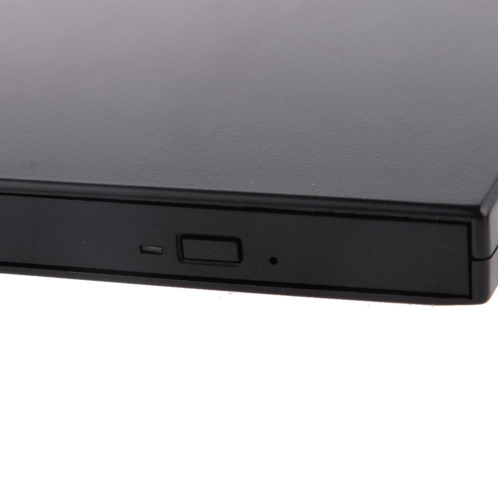 2x USB External DVD CD-R/RW CD-ROM DVD-ROM Drive For Laptop Notebook Black