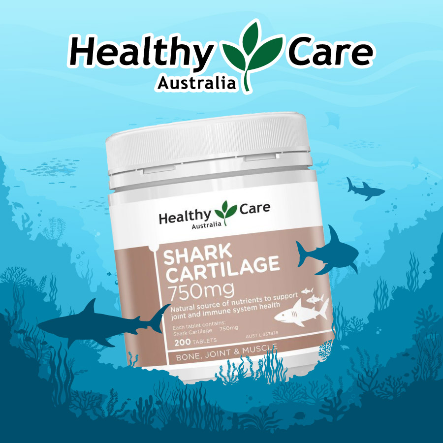 Sụn vi cá mập Healthy Care Shark Cartilage Tăng cường sức khỏe xương khớp, Tăng chức năng vận động - QuaTangMe Extaste