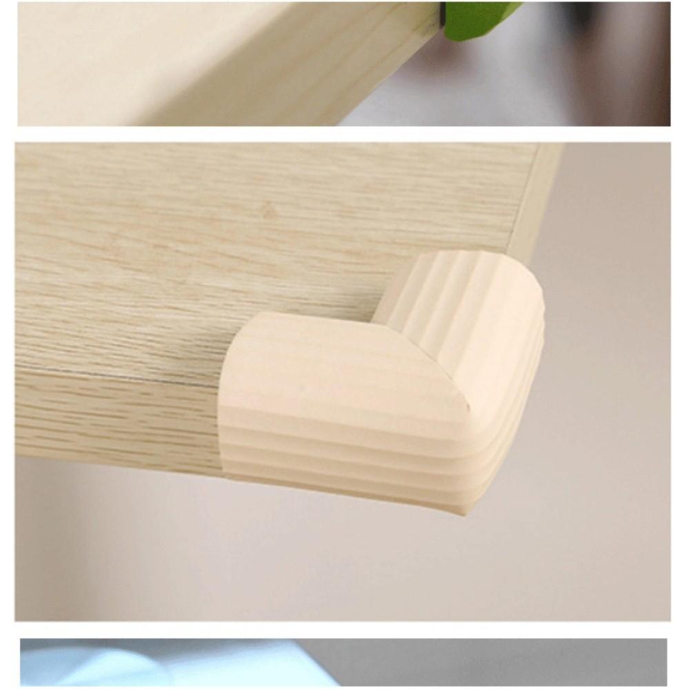 Bộ combo 4 miếng xốp cao su vuông mềm CÓ VÂN SỌC bịt Góc Nhọn Bàn, giường bảo vệ an toàn cho bé _ BG02