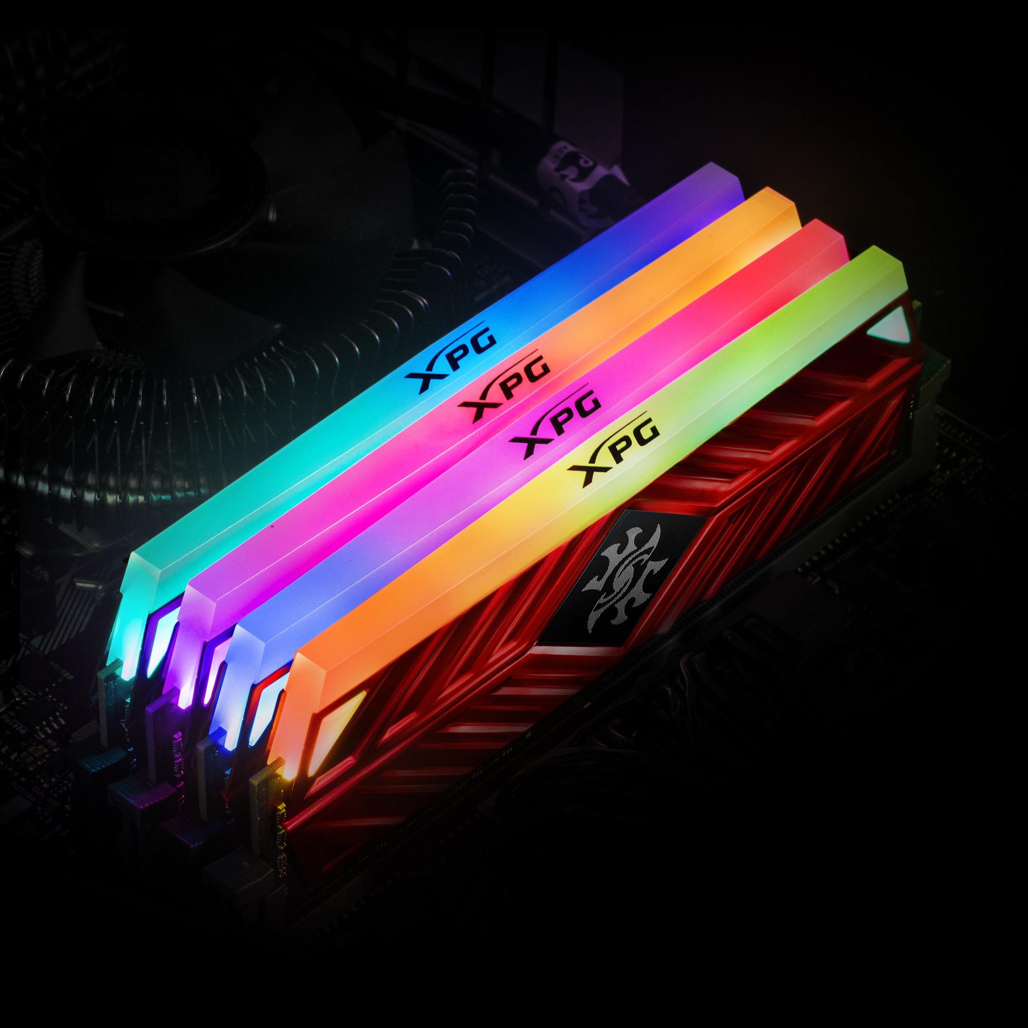 Ram máy tính Desktop ADATA DDR4 XPG SPECTRIX D41 32GB (2*16GB) 3000MHz RED RGB - Hàng Chính Hãng