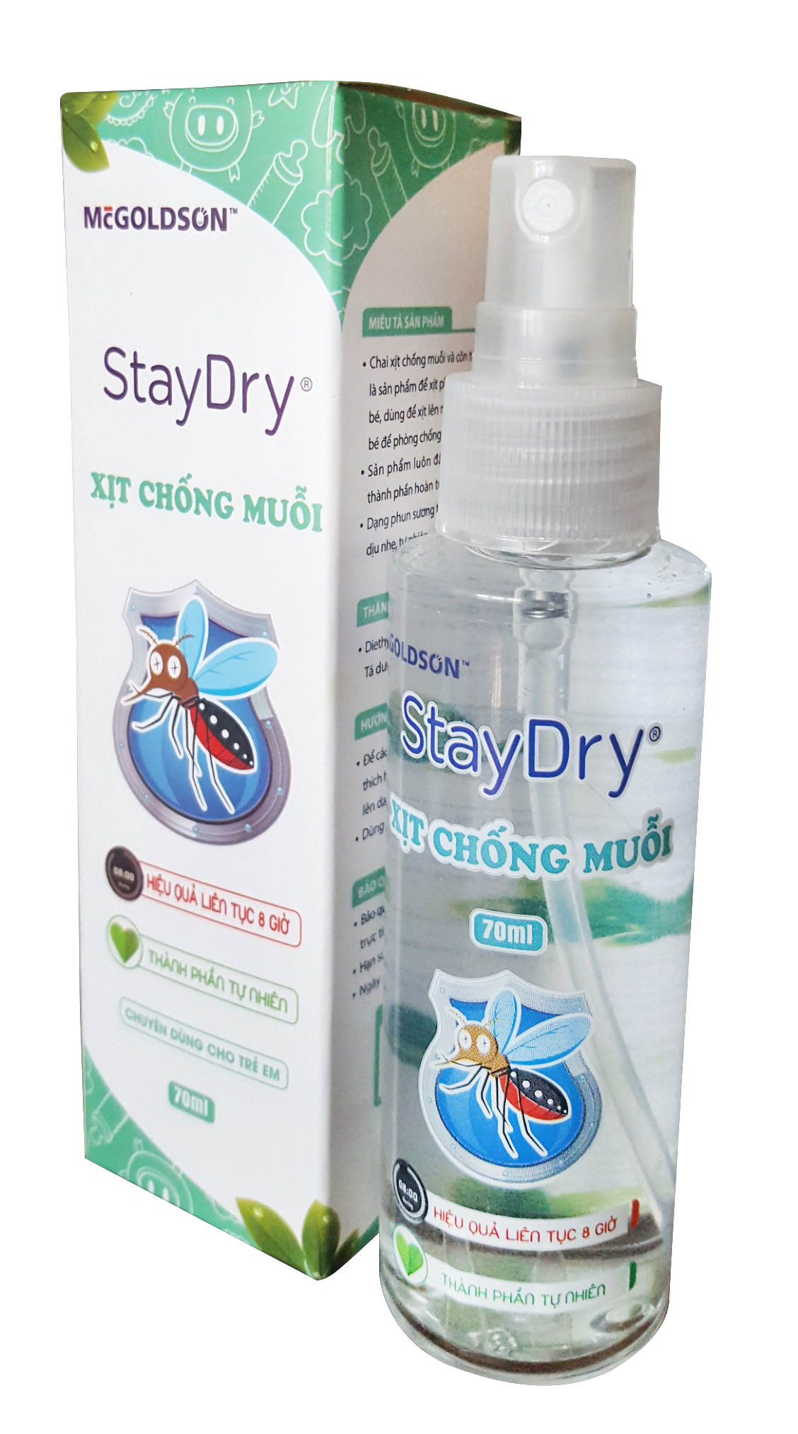 Xịt chống muỗi Staydry 70ml