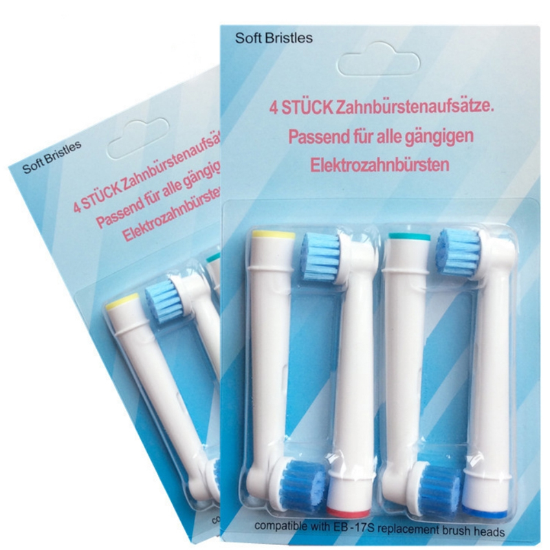 Bộ 4 đầu bàn chải đánh răng điện thay thế cho máy Braun Oral B - Precision, FlossAction, Gum Care, Sensitive - đánh bật cao răng, răng nhạy cảm, chăm sóc nướu lợi
