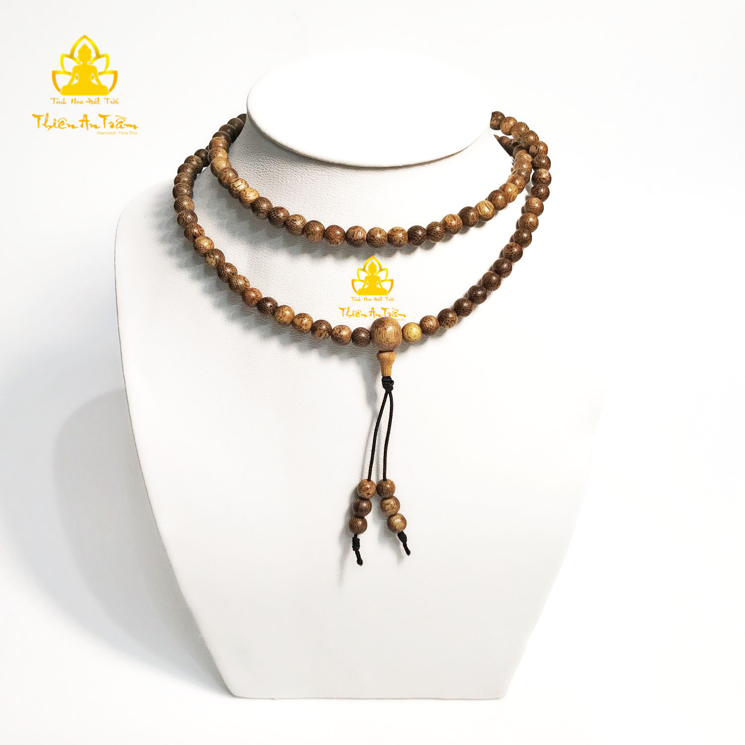 Chuỗi trầm hương 108 hạt - chuỗi trầm hương tốc tự nhiên cao cấp tài lộc hanh thông - Size 6mm