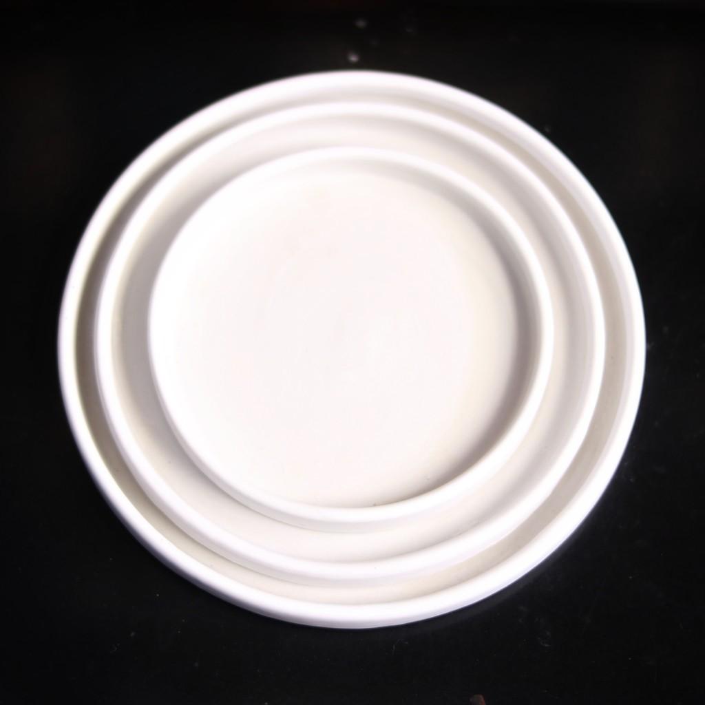 Combo đĩa hứng nước các cỡ bằng gốm sứ