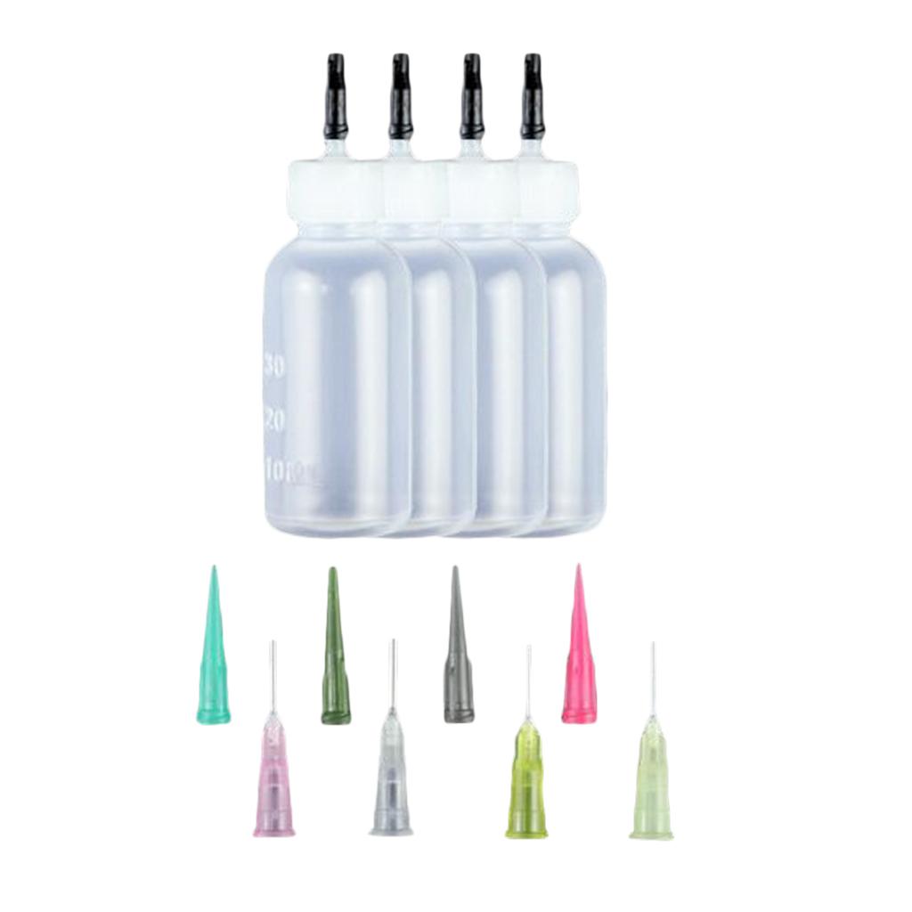 30ml Pigment Glue Oil Syringe Bottles Precision Needle Tips Set