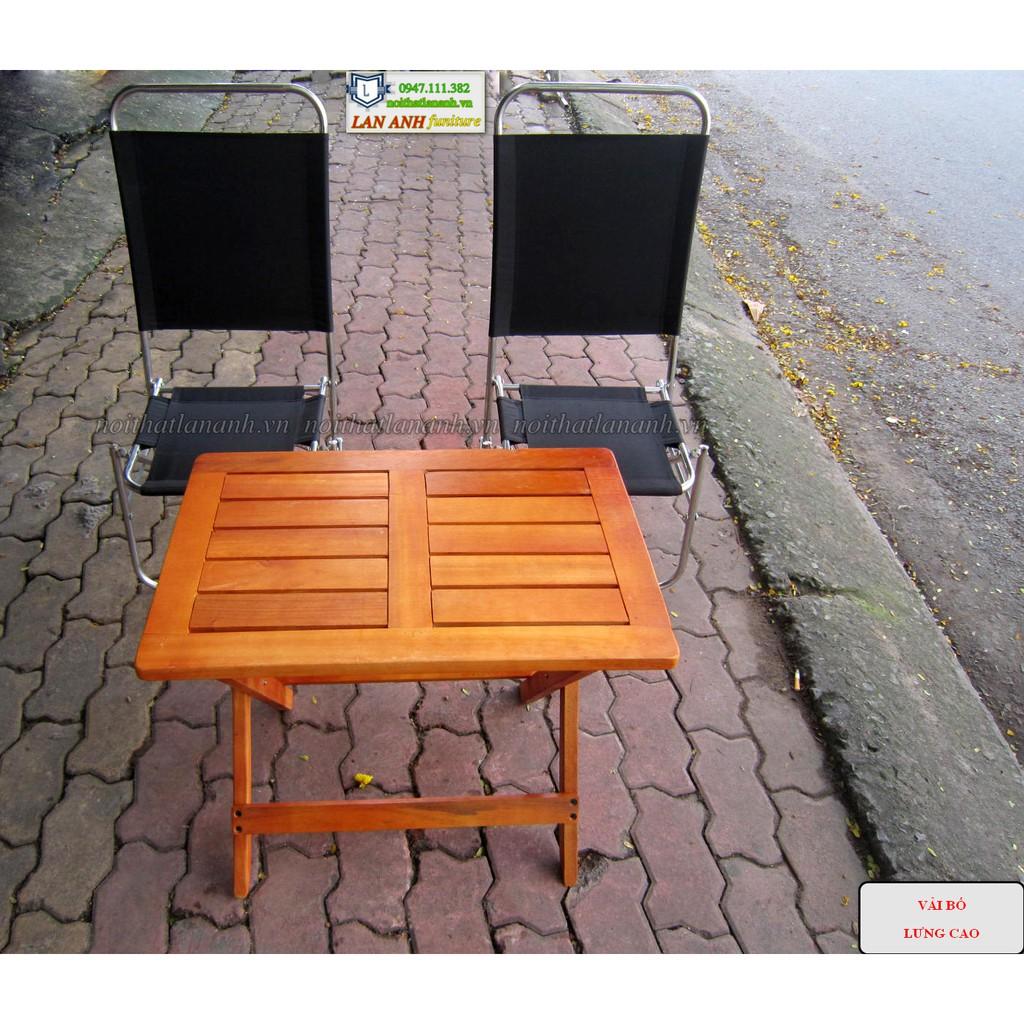 Bộ bàn ghế xếp cafe giá rẻ (1 bàn +2 ghế)