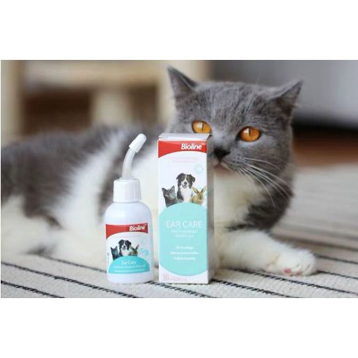 Chai nước rửa vệ sinh tai cho Chó Mèo Bioline 50ml , Dung dịch vệ sinh tai thú cưng – Tadida Pet
