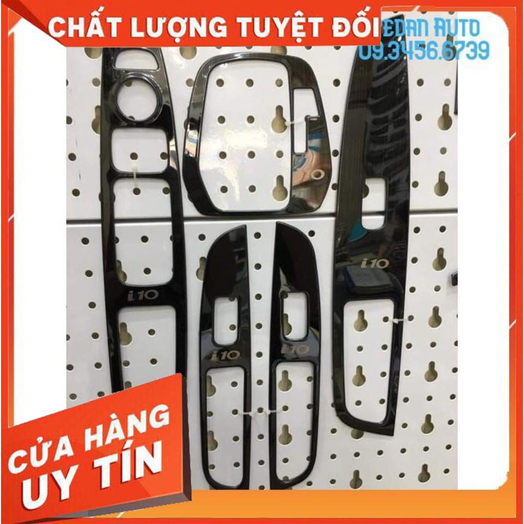 Ốp nội thất titan theo xe Grand I10 2014-2019 -5 chi tiết dành cho số tự động và số sàn
