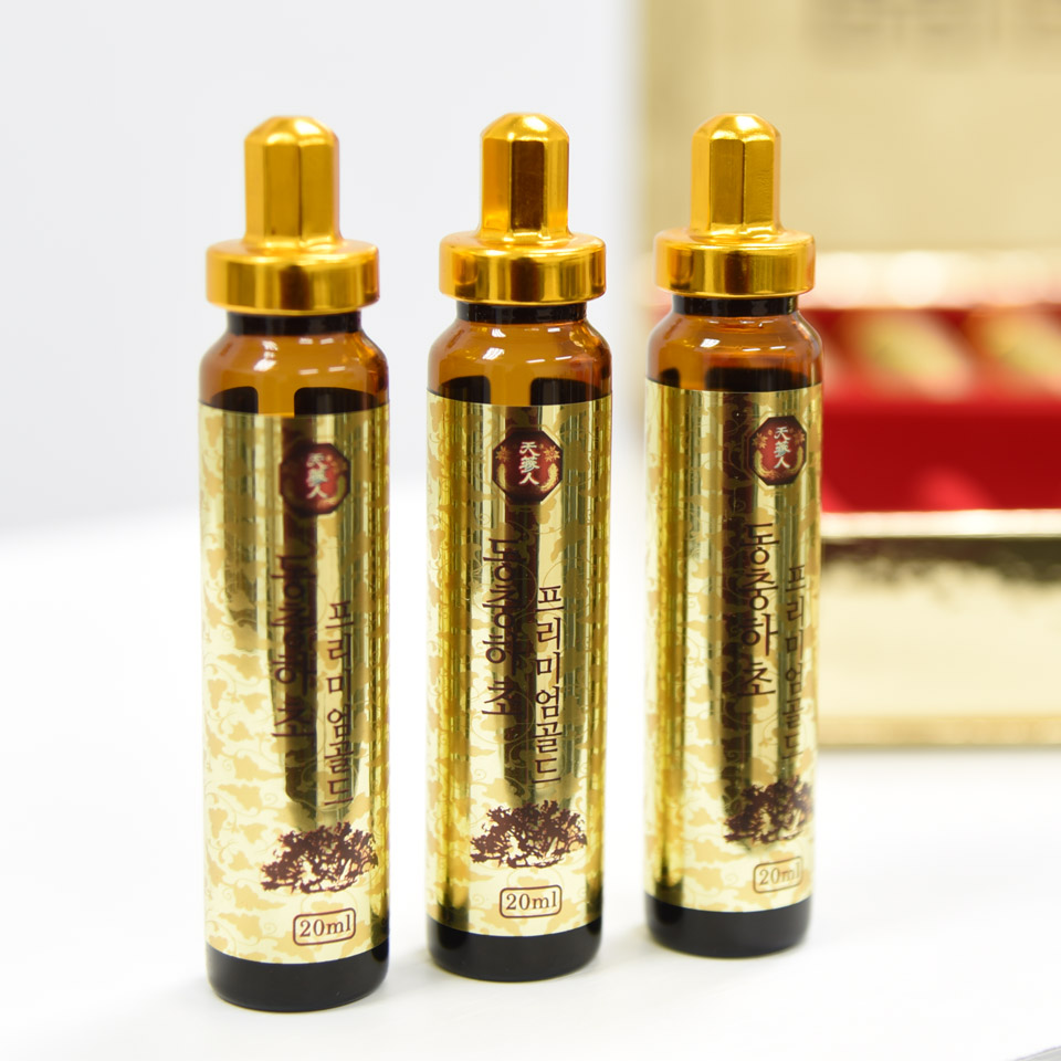 1 hộp 20 ống Đông Trùng Hạ Thảo Hàn Quốc Bio + 1 hộp Trà Sâm 100 gói Okinsam