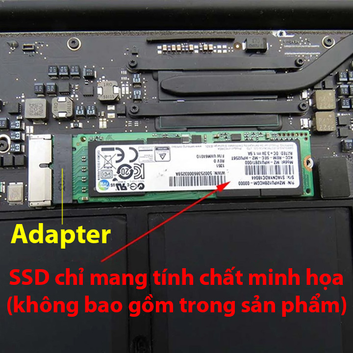 Adapter gắn SSD M.2 PCIe NVMe cho MacBook 2013-2017