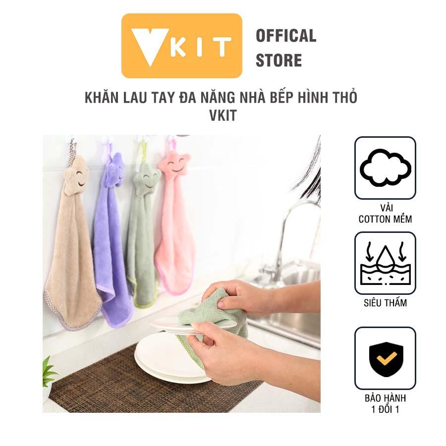 Khăn lau tay đa năng nhà bếp hình thỏ dễ thương