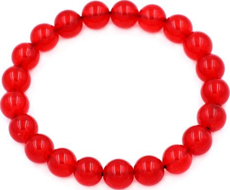 Vòng tay chuỗi hạt thạch anh đỏ 8 ly 22 hạt - hợp mệnh Hỏa, mệnh Thổ