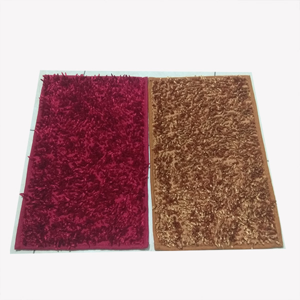 Combo 2 thảm chùi chân lông nỉ bóng xù, dùng trong nhà