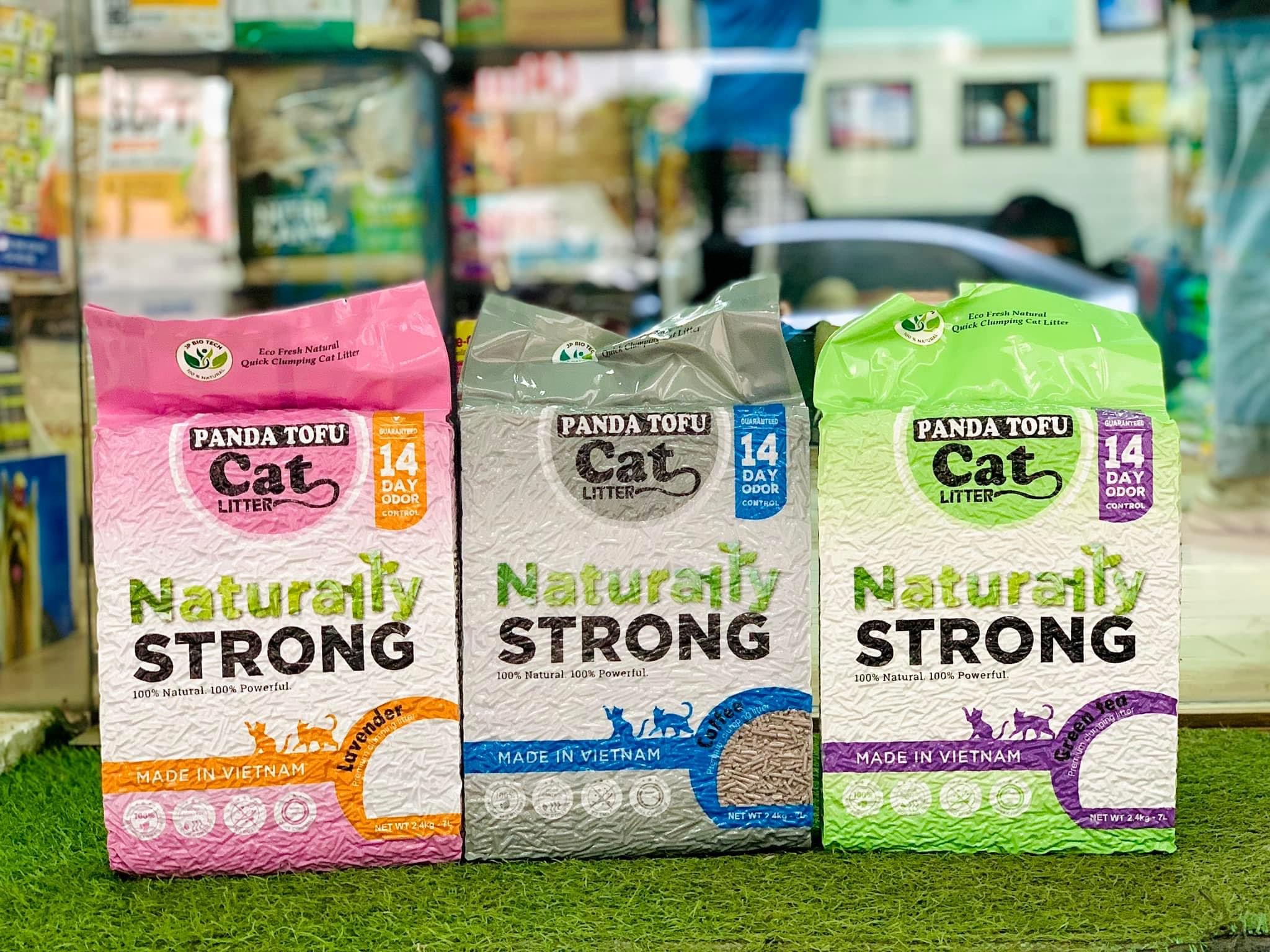 Cát Đậu Nành PanDa Tofu Cat Litter Naturaly Strong Hàng Việt Nam 7L