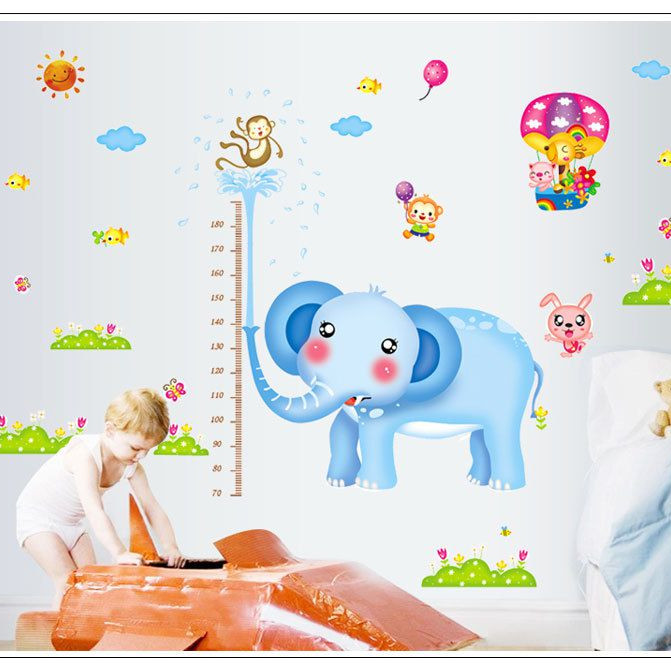 Decal Thước đo chiều cao Voi to AmyShop DTD016 (130 x 230 cm)