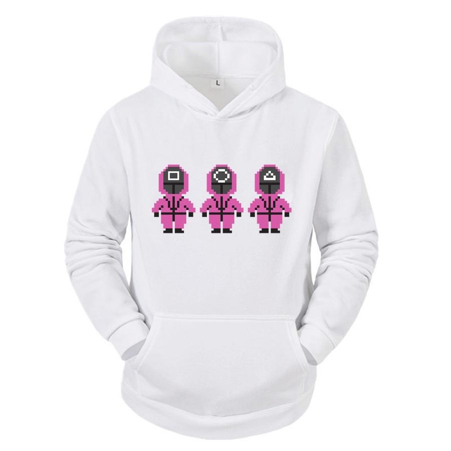 Áo hoodie Trắng Squid game nhiều mẫu, Vải Nỉ Ngoại Dầy Dặn, Anam Store