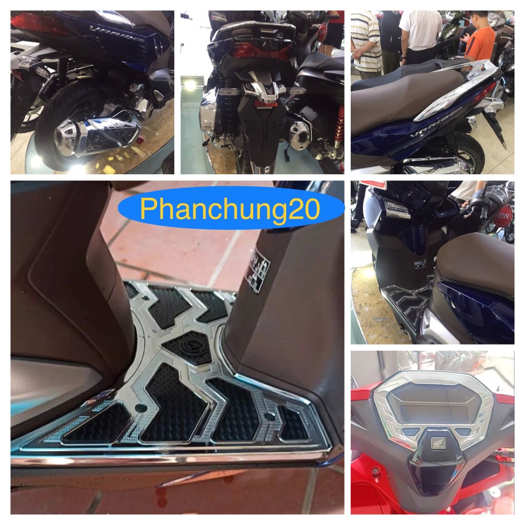 CẶP MỎ DÈ TRƯỚC SAU DÙNG CHO ĐỜI XE VARIO 160cc - VARIO 2022 2023 CROM