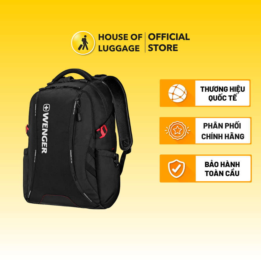 Balo laptop 15.6 Swimmer Pro  WENGER - THỤY SĨ Ngăn chứa bảo vệ laptop 15.6 Nội thất tổ chức phong phú, tinh tế, tiện dụng