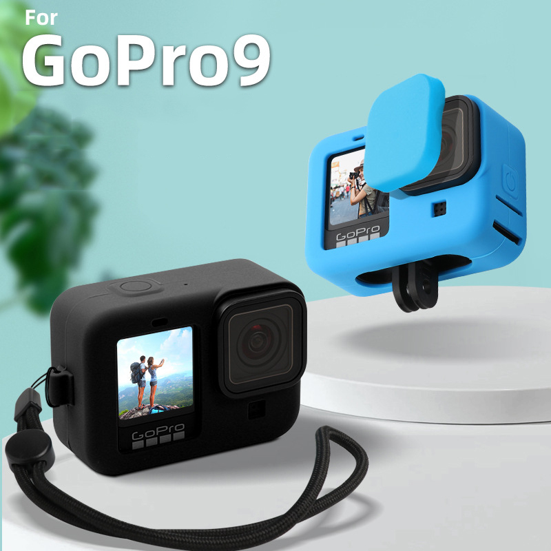 Vỏ silicon kèm nắp che cho GoPro Hero 9, GoPro Hero 10, GoPro Hero 11, GoPro Hero 12