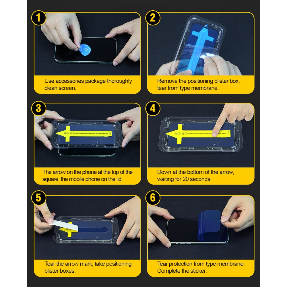 Kính cường lực iPh TC khung tự dán, độ cứng 9H dán full màn hình KOLEAD chống xước không cấn, chống bụi - Hàng chính hãng