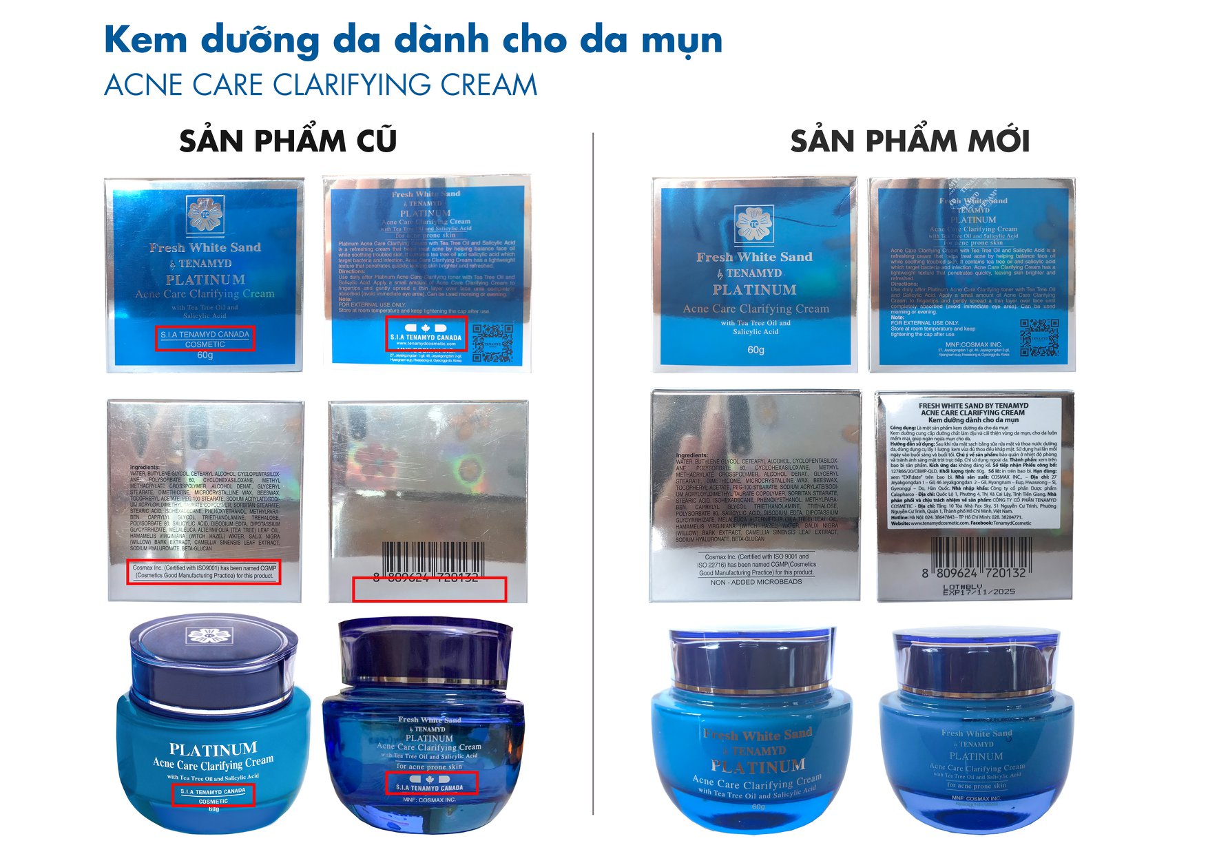 Kem dưỡng da dành cho da mụn  - TENAMYD - ACNE CARE CLARIFYING CREAM - 60g