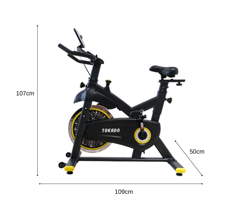 Xe đạp thể dục thể thao trong nhà TK68, bánh đà 13kg điều chỉnh tốc độ dễ dàng, có bánh xe di chuyển linh hoạt