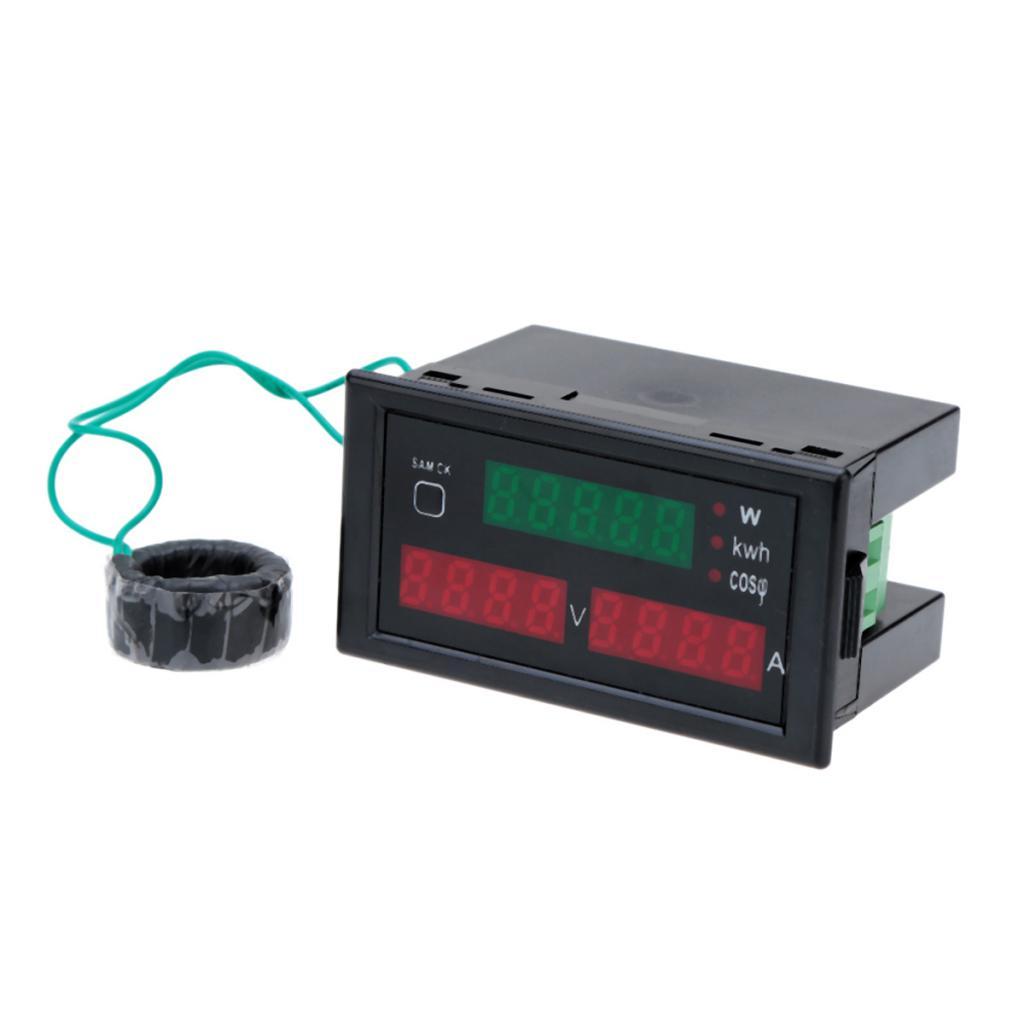 AC80-300V 100A Digital LED Amp Volt Meter Power Electric Energy Tester & CT