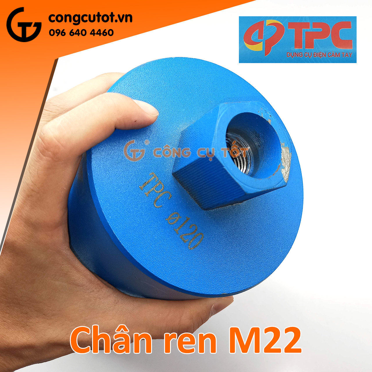 Mũi khoét tường ướt mạ điện Ø120 x 350mm