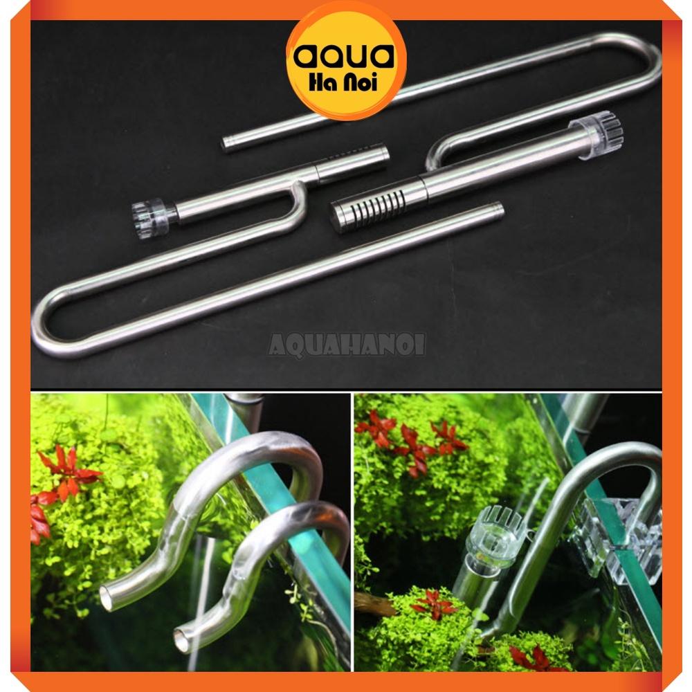 Bộ In out inox 304 Mufan - Có lọc váng - Phi 12/16mm - Tăng thẩm mĩ cho máy lọc hồ thủy sinh